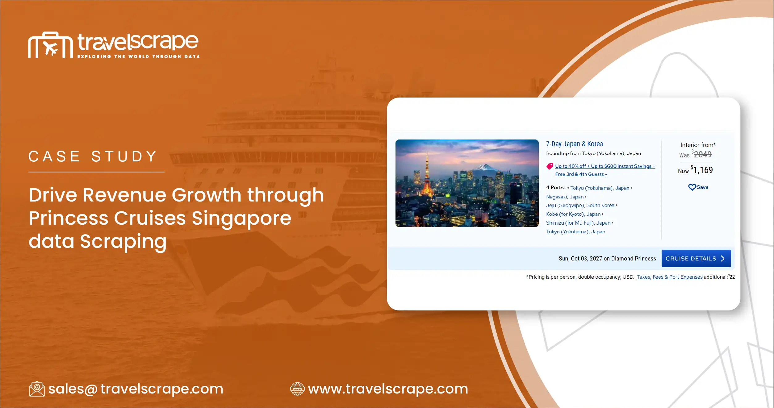 Princess Cruises Singapore data Scraping for Revenue Growth